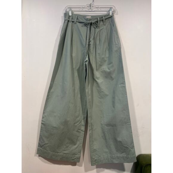 Women's High-Rise Wide Leg Chino Pants - A New Day 2 Green - Picture 3 of 7